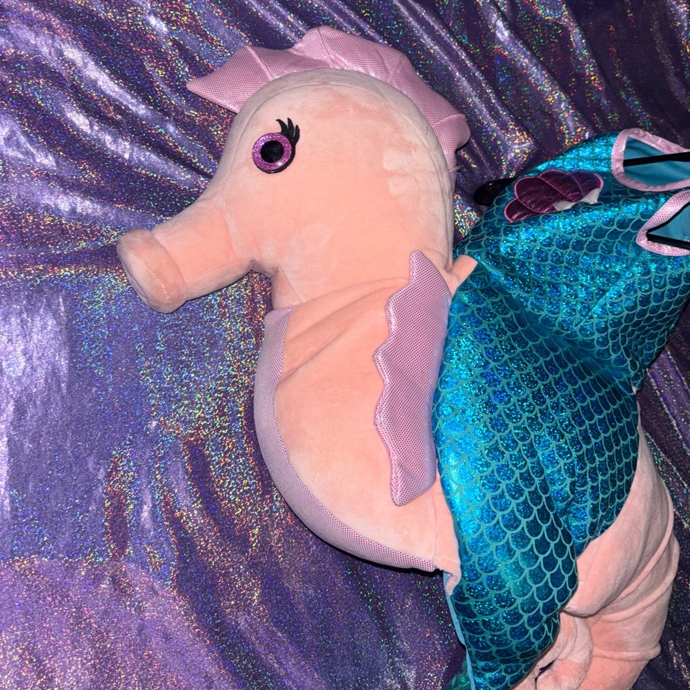 Mermaid Riding Seahorse Plush Costume - Picture 6 of 12